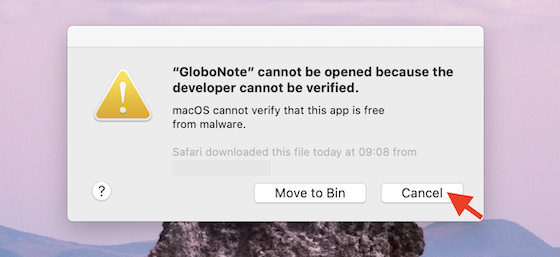 macOS security check