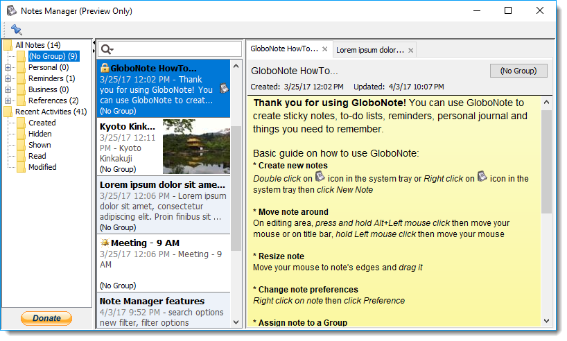 Notes Manager